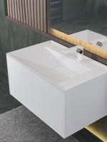 Тумба под раковину для ванной подвесная Uperwood Lotus Premium 80х50х42 см, белая