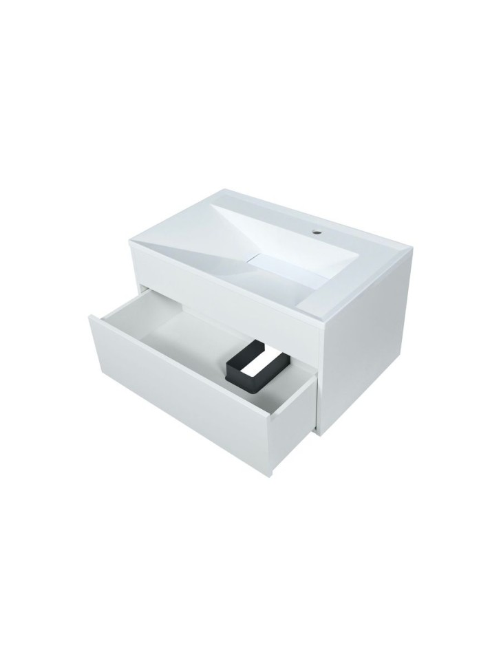 Тумба под раковину для ванной подвесная Uperwood Lotus Premium 80х50х42 см, белая