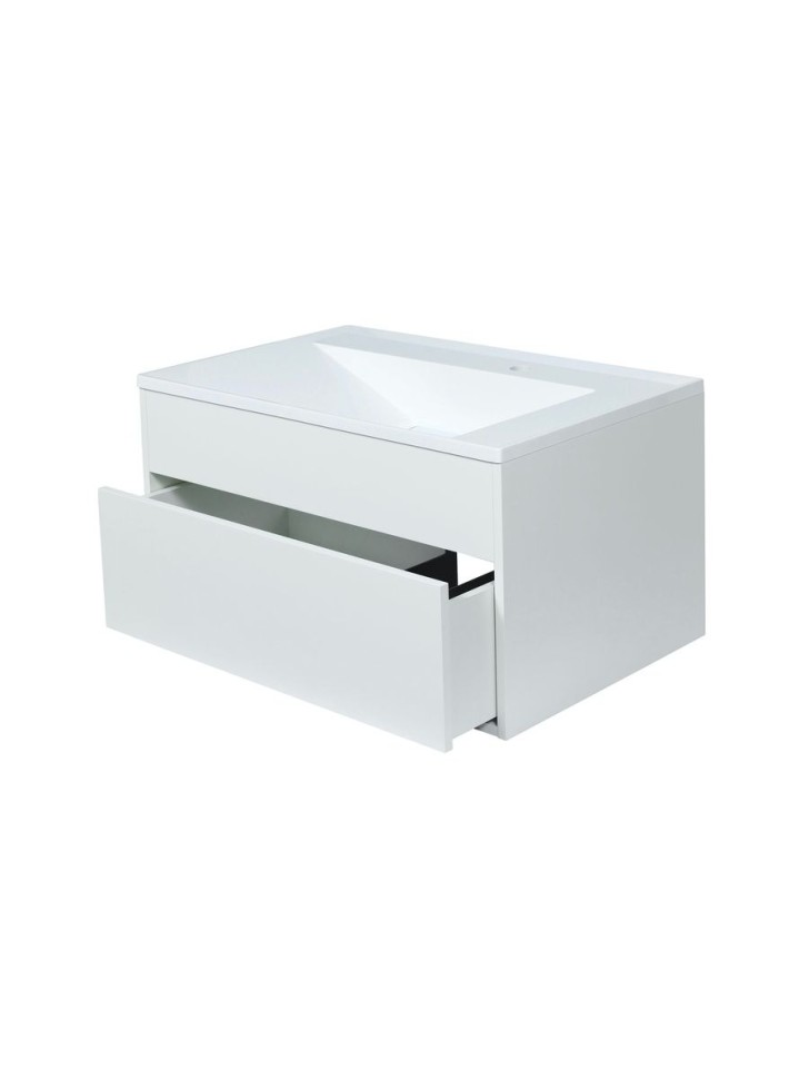 Тумба под раковину для ванной подвесная Uperwood Lotus Premium 80х50х42 см, белая