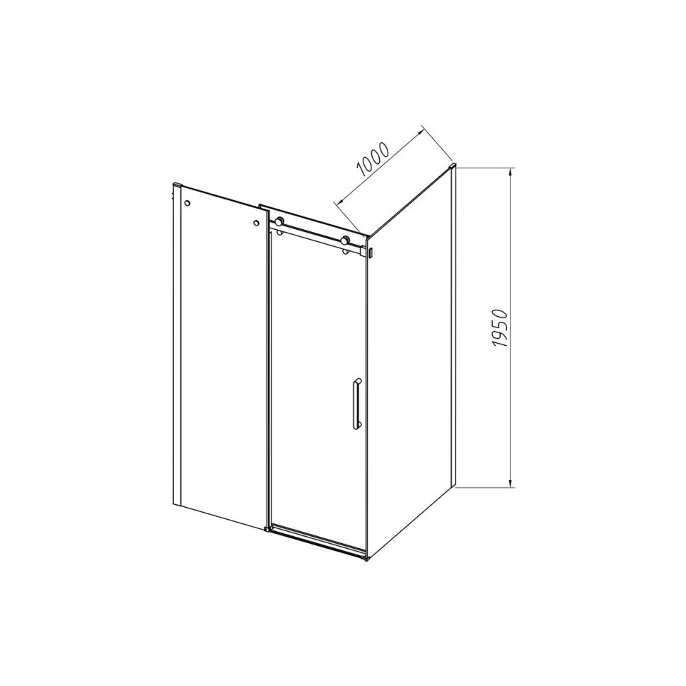 Душевой уголок Como-N VSR-4CN1013CLB, 1300*1000, черный, стекло прозрачное