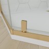 Душевой угол Veconi Ottimo P10 G, 900x900x1900, золото брашинг, стекло янтарное