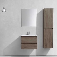 База под раковину Luka 600 подвесная, 2 выкатных ящика soft-close, R.Oak