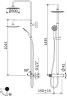 Душевая стойка CEZARES LEAF-CDA-30-L-NOP