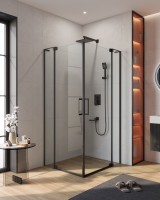 Душевой уголок CEZARES SLIDER-AH-2-80/90-100/110-C-NERO