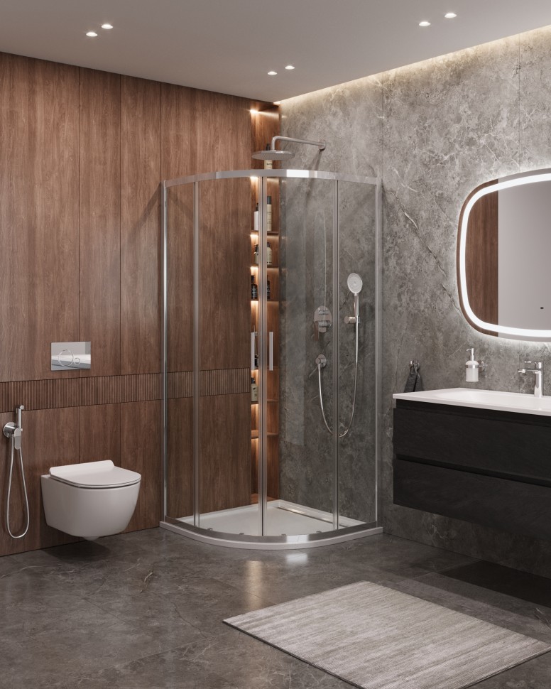 Душевой уголок CEZARES MOLVENO-R-2-100-C-Cr-IV