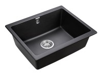 Мойка GERA 60, IT-GRANIT, PM205546-BL, черный, 555х460, подст. мон. Paulmark