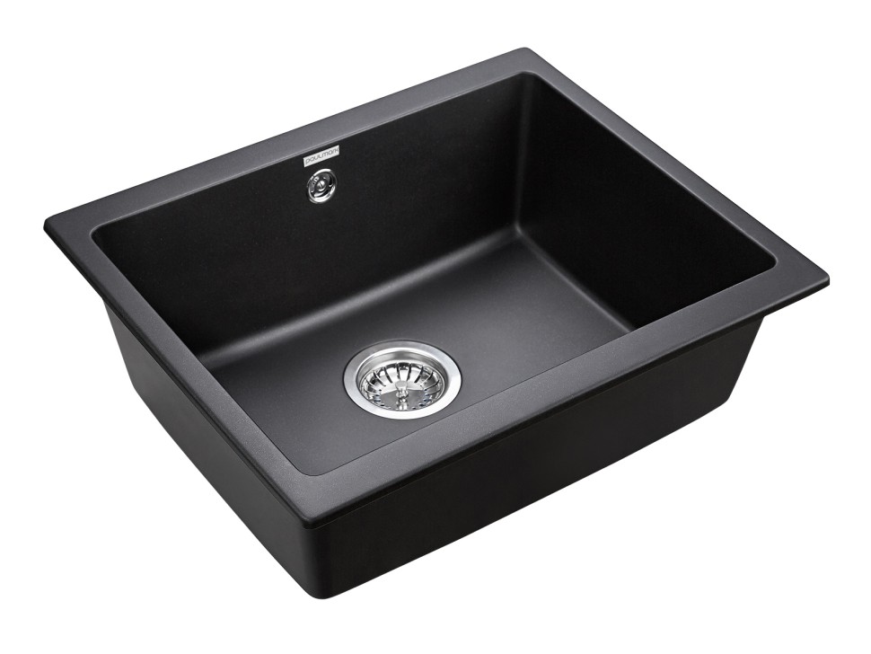 Мойка GERA 60, IT-GRANIT, PM205546-BL, черный, 555х460, подст. мон. Paulmark