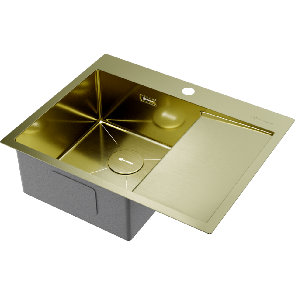 Кухонная мойка Omoikiri Akisame 65-L-LG нерж. сталь/светлое золото