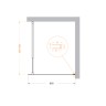 Душевая перегородка BelBagno KRAFT-L-1-80-C-NERO