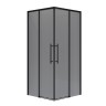 Душевое ограждение Niagara Nova NG-2830-34BLACK (100х100х195) квадрат,черный матовый,двери раздвижные,стекло тонированное,1 место
