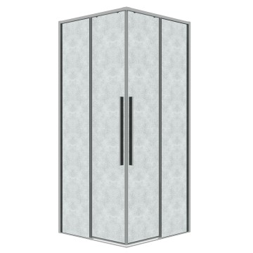 Душевое ограждение Grossman Galaxy 300.K33.01.8080.10.02 (80х80х195) квадрат,раздвижная,хром,стекло шиншилла, 1 место