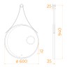 Зеркало с LED-подсветкой RGW MR-01