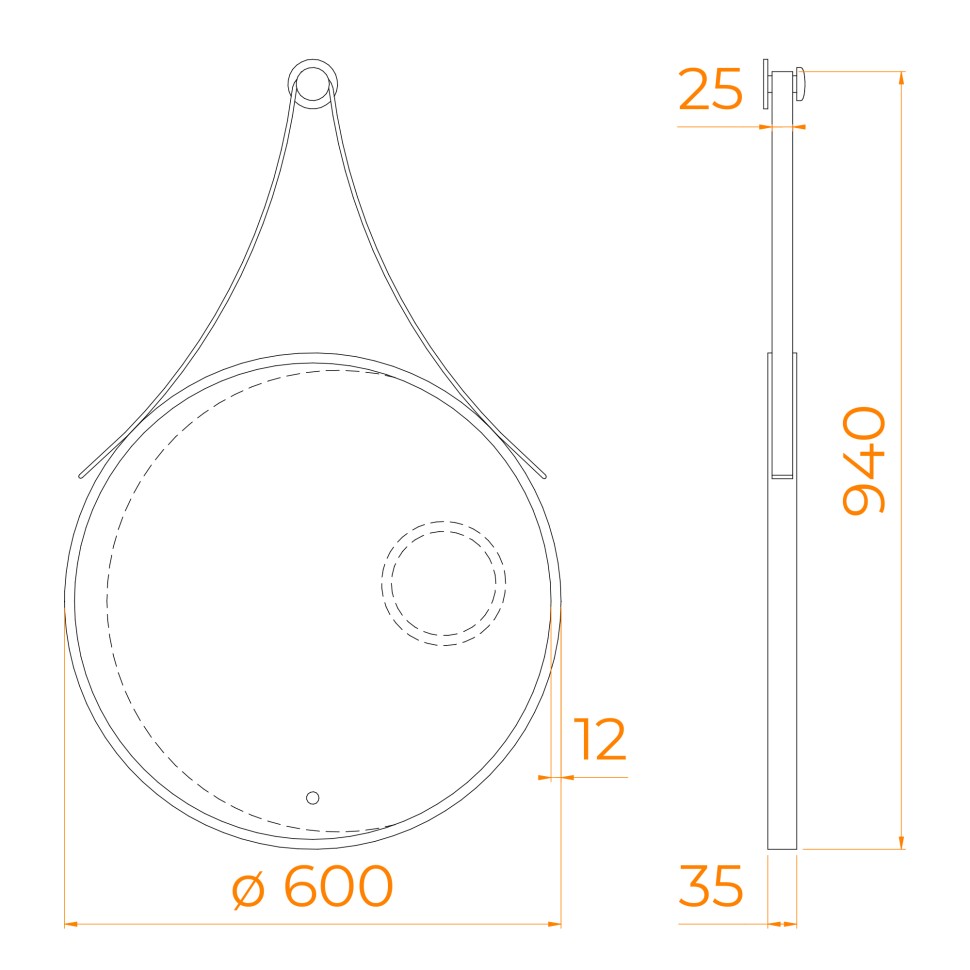 Зеркало с LED-подсветкой RGW MR-01