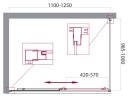 Душевой уголок BelBagno UNIQUE-AH-1-110/125-100-C-Cr