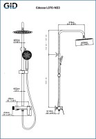 Душевая система наружного монтажа Edessa L070-CH-ND3