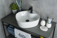 Раковина Gid N9442 51153 накладная белая 44x44x14