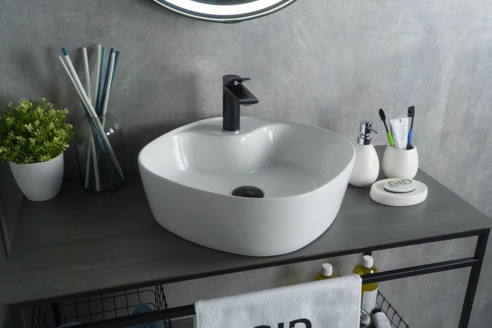 Раковина Gid N9442 51153 накладная белая 44x44x14