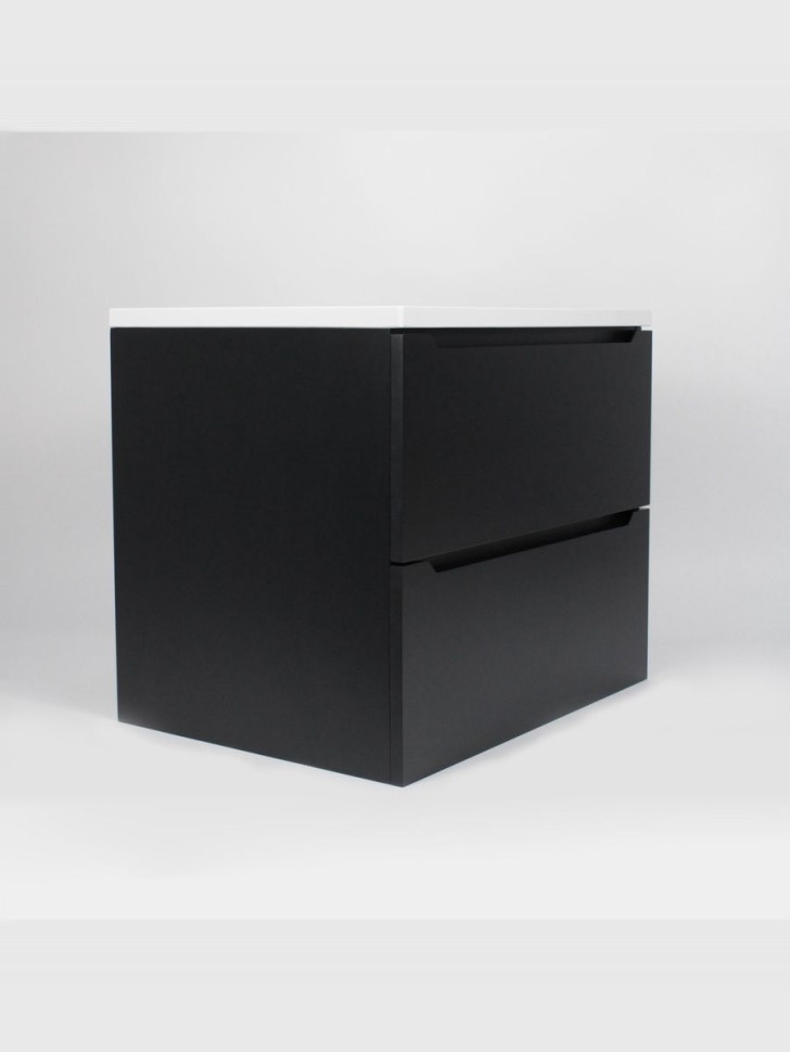 Тумба под раковину для ванной Uperwood Tanos 60 см, подвесная, черная матовая