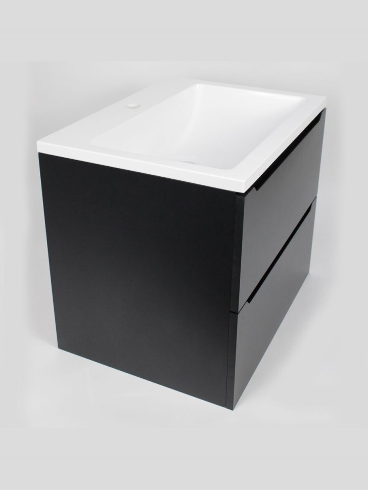 Тумба под раковину для ванной Uperwood Tanos 60 см, подвесная, черная матовая