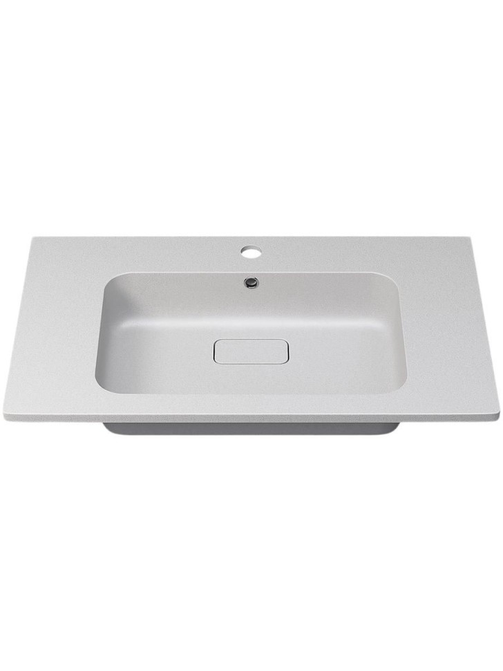 Раковина для ванной кварцевая Uperwood Lagoon Quartz 80х48х14,2 см, белая матовая, жасмин