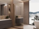 Душевая перегородка Волк-Ин (Walk-In) VLSW-1H900MRG, 900*2000, брашированное золото, стекло зеркальное