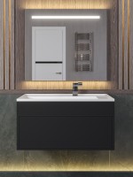 Тумба под раковину для ванной подвесная Uperwood Lotus Premium 80х50х42 см, черная