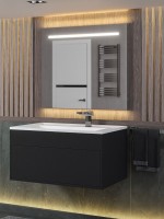 Тумба под раковину для ванной подвесная Uperwood Lotus Premium 80х50х42 см, черная