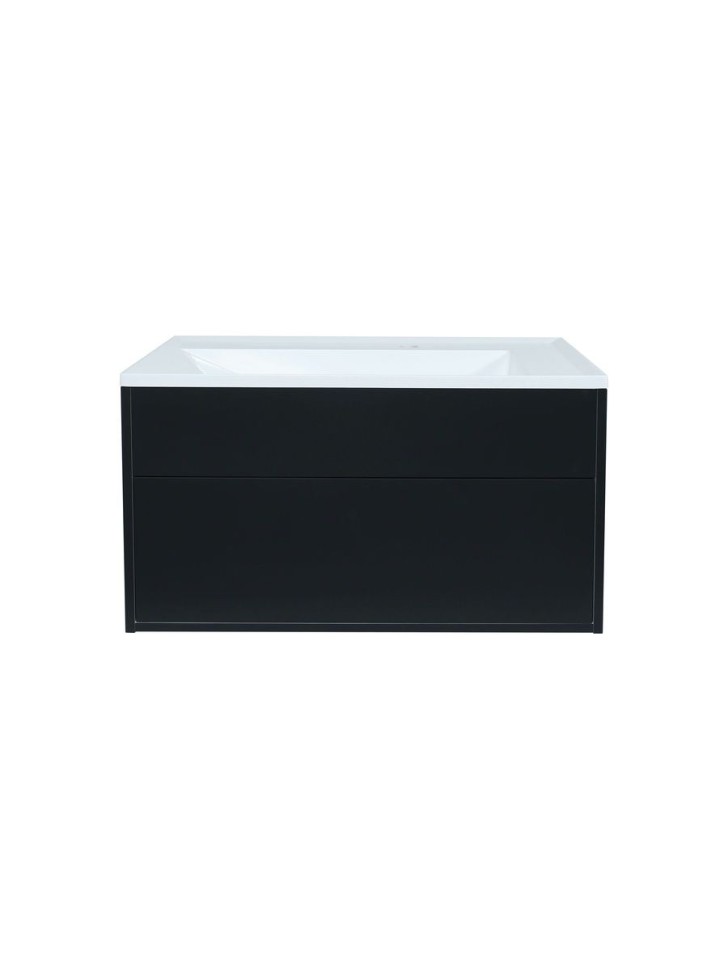 Тумба под раковину для ванной подвесная Uperwood Lotus Premium 80х50х42 см, черная