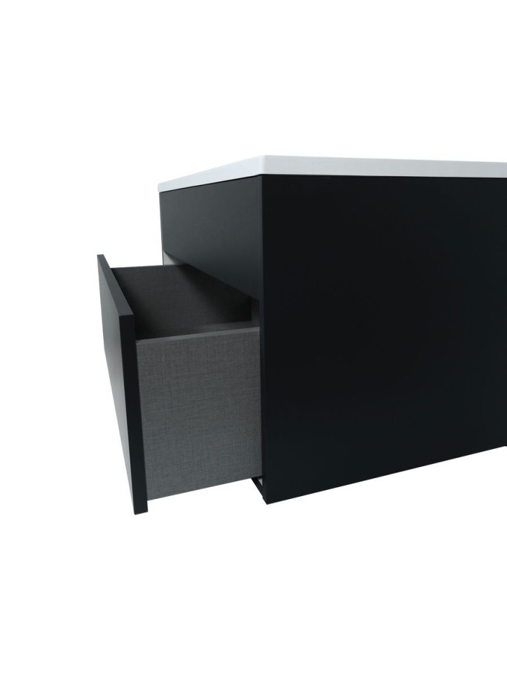 Тумба под раковину для ванной подвесная Uperwood Lotus Premium 80х50х42 см, черная