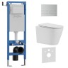 Комплект 3в1 IBERICA BLANCA инсталляция SILENCIO MINI, унитаз BURGOS ALTO белый, кнопка смыва INOX-S хром матовый (IB.001M.BRA.231.1601)