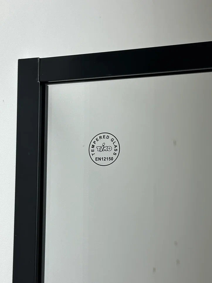 Timo Душевая дверь TDSS-120/03C-8R, раздвиж 1200*2000, проф черный + торцевое стекло TSS-1000/03C-8 1000*2000, проф черный