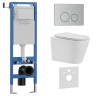 Комплект 3в1 IBERICA BLANCA инсталляция SILENCIO MINI, унитаз BURGOS ALTO белый, кнопка смыва INOX-O хром матовый (IB.001M.BRA.234.8132)