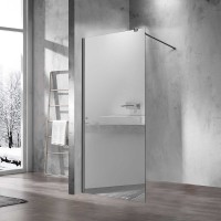 Душевая перегородка Walk-In VSW-1H100MRGM, 1000*2000, вороненая сталь, стекло зеркальное