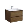 База под раковину Luka 600 подвесная, 2 выкатных ящика soft-close, T.Oak