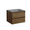 База под раковину Luka 600 подвесная, 2 выкатных ящика soft-close, T.Oak