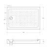 Акриловый поддон CEZARES TRAY-A-AH-120/80-15-W0