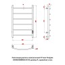 Полотенцесушитель электрический Оттимо Рикурва 1350080GMR6EN 50*80 диммер R, оружейная сталь  