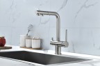 Смеситель для кухни SERPENTINE, никель, Se213222-NI(BS), Paulmark