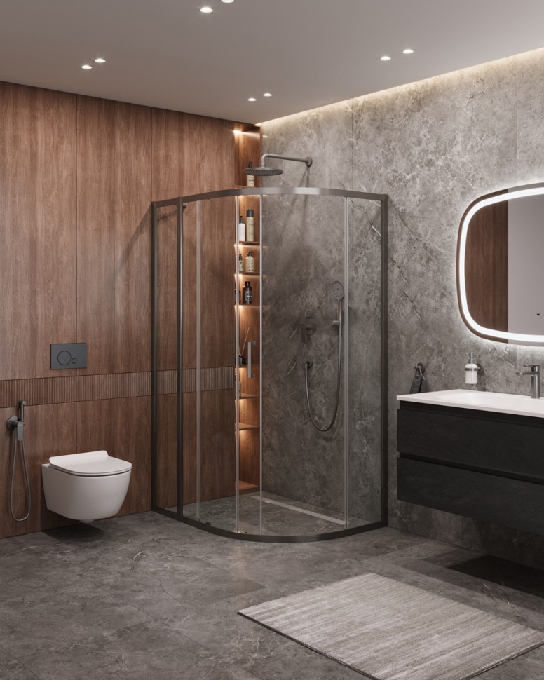 Душевой уголок CEZARES MOLVENO-RH-1-120/90-C-GM-IV