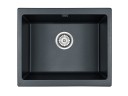 Мойка GERA 60, IT-GRANIT, PM205546-BLM, черный металлик, 555х460, подст. мон. Paulmark