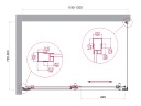 Душевой уголок BelBagno LUCE-AH-1-120/80-C-Cr