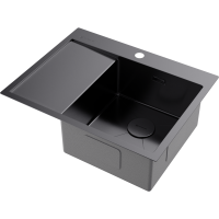 Кухонная мойка Omoikiri Akisame 65-R-GM нерж. сталь/вороненая сталь