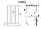 Душевая кабина Niagara Promo P100/80/26L/MT/BK (100х80х195) 4 места
