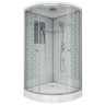 Душевая кабина Niagara Luxe NG-7702W (100x100х210) низкий поддон(15см),дверь раздвижная,стенки серебро,3 места