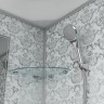 Душевая кабина Niagara Luxe NG-7702W (100x100х210) низкий поддон(15см),дверь раздвижная,стенки серебро,3 места