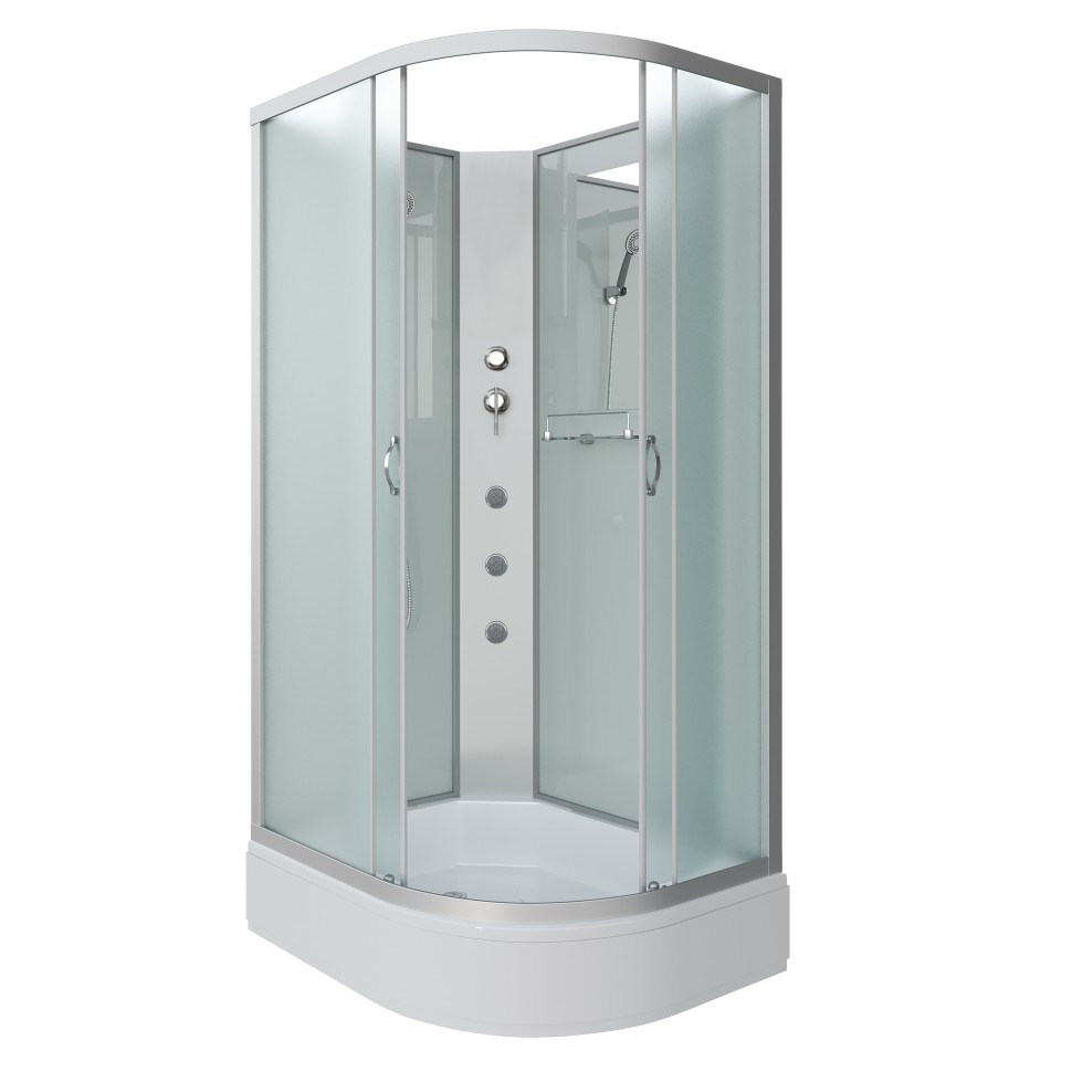 Душевая кабина Niagara Classic NG-33094-14LBKG (100х90х200) средний поддон(26см),стекло матовое,4 места