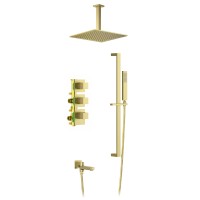 Душевая система встроенная с термостатом Timo Selene SX-2239/17SM золото матовое