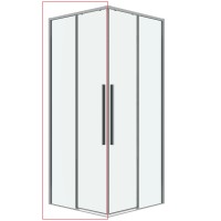1/2 душевого ограждения Grossman Galaxy 1/2.K33.01.12.10.00 (120х195) хром,стекло прозрачное, 1 место