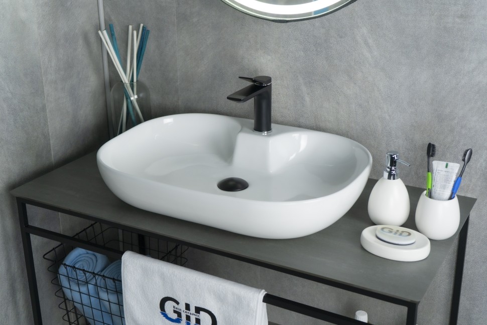 Раковина Gid N9446b 51156 накладная белая 61x42x12.5