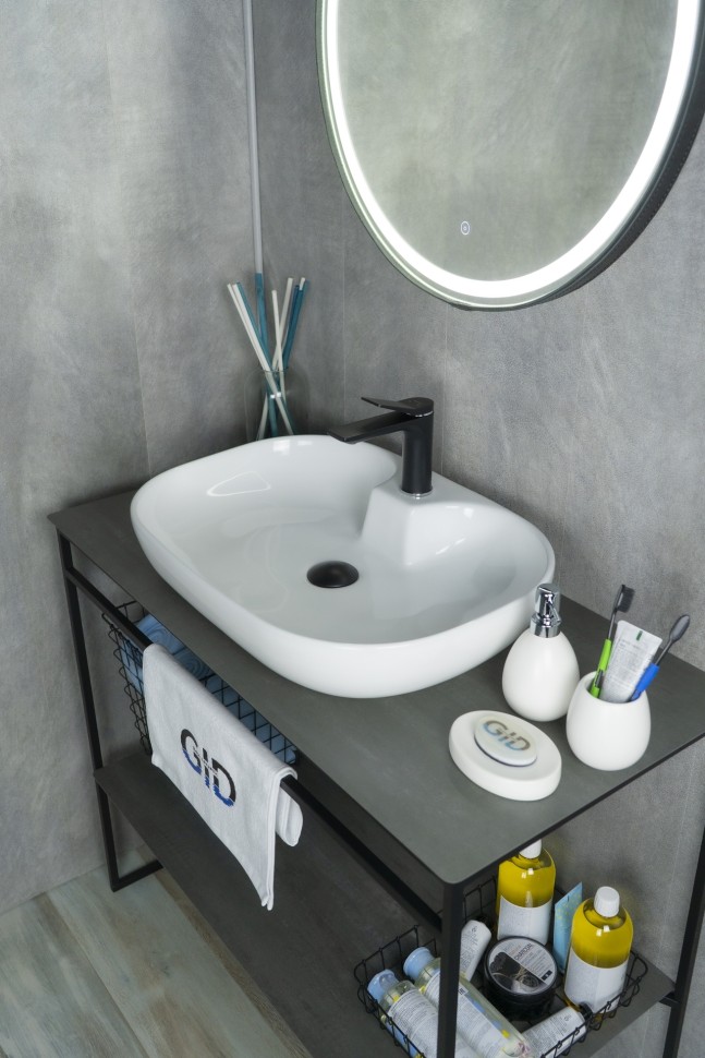 Раковина Gid N9446b 51156 накладная белая 61x42x12.5